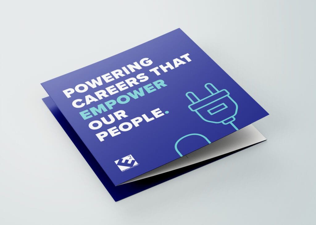 graphic design company accordion fold brochure for empower electric