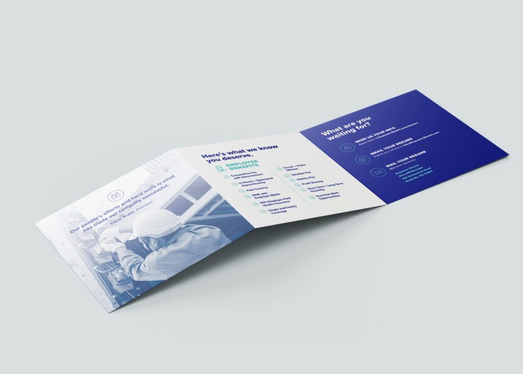 flat brochure design