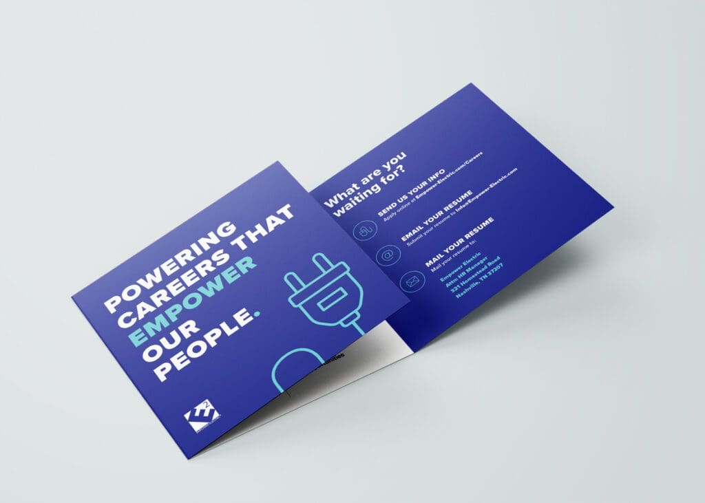 graphic design company brochure design sample for empower electric