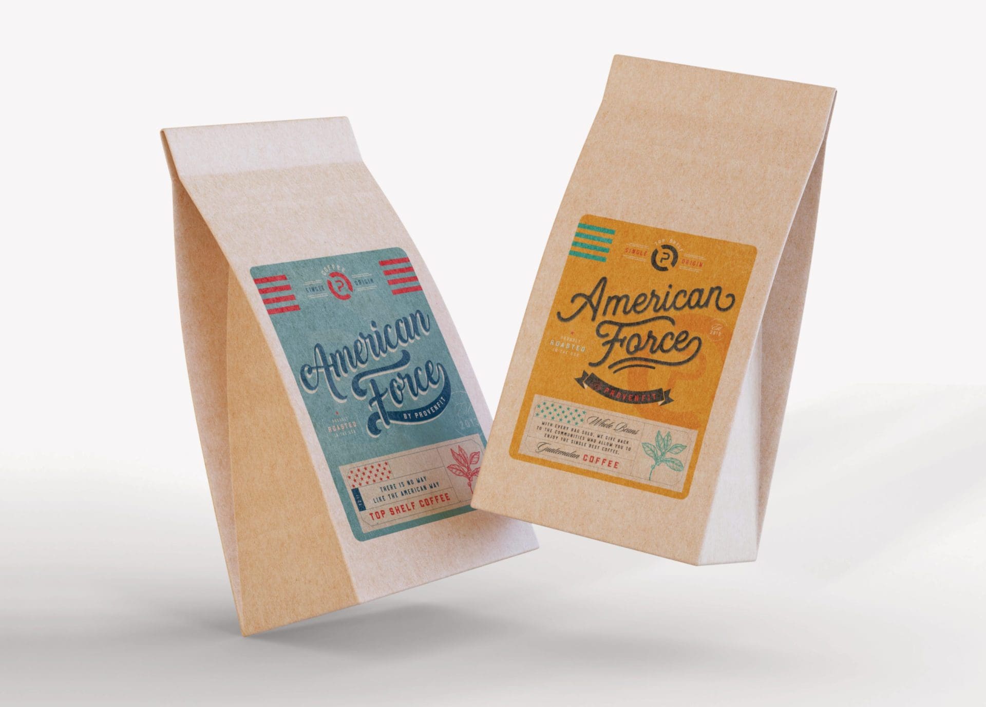 coffee bag label design