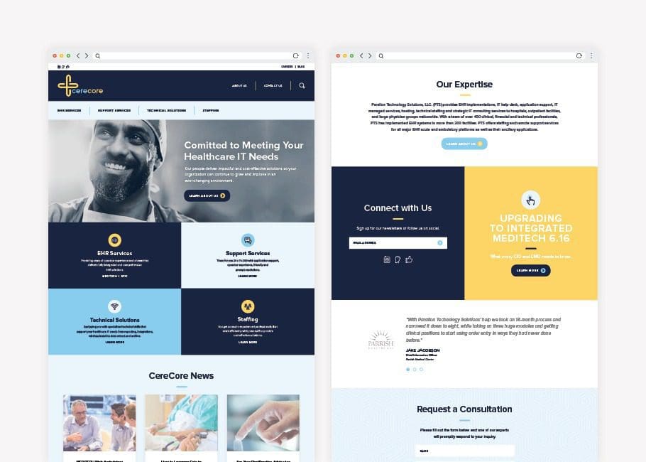 corporate medical website design