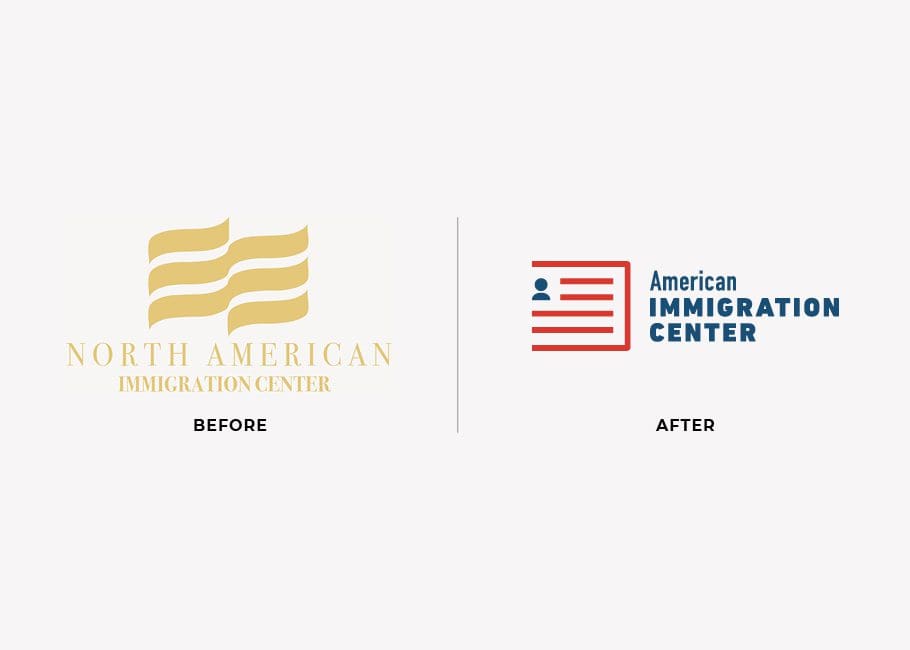 immigration center logo redesign example