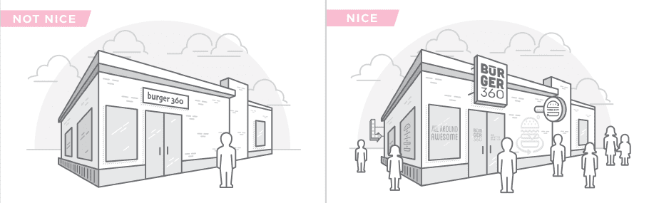 nice vs not nice exterior