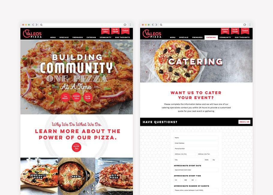 restaurant branding agency website design