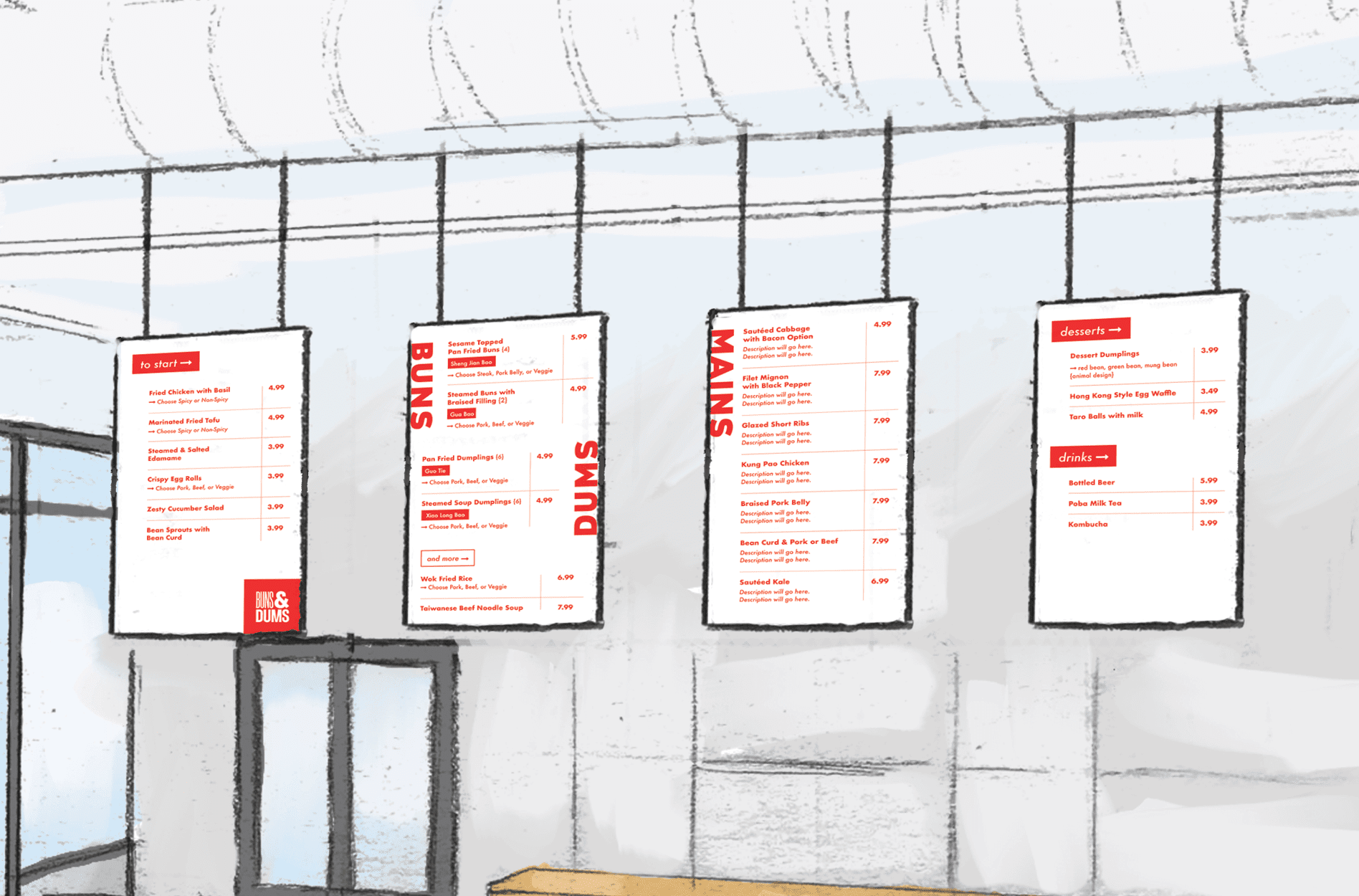 restaurant menu board design