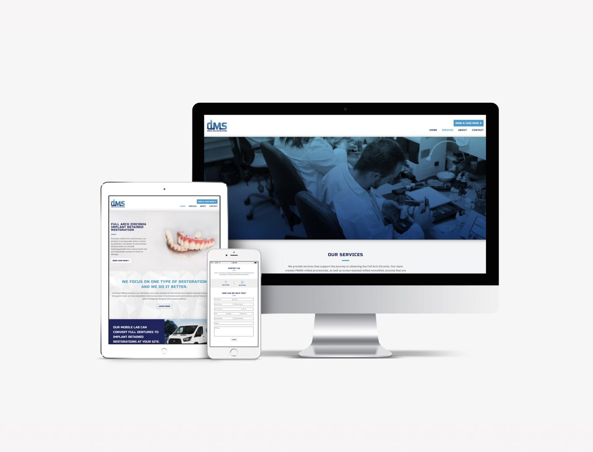 Dental Milling Solutions - Nashville Website Design