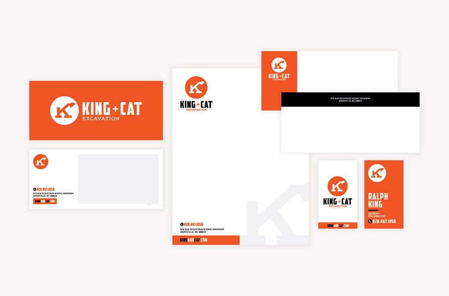 construction business stationery design