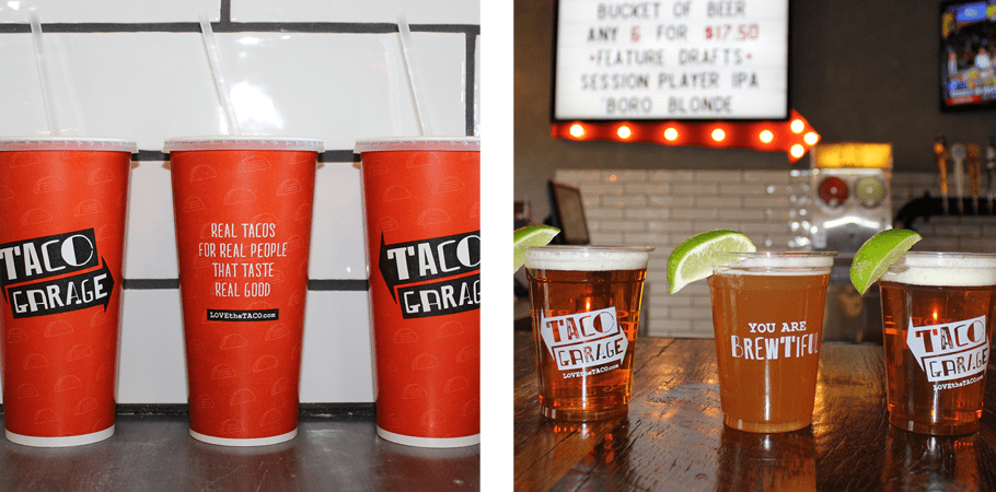 mexican restaurant branding to go cup design