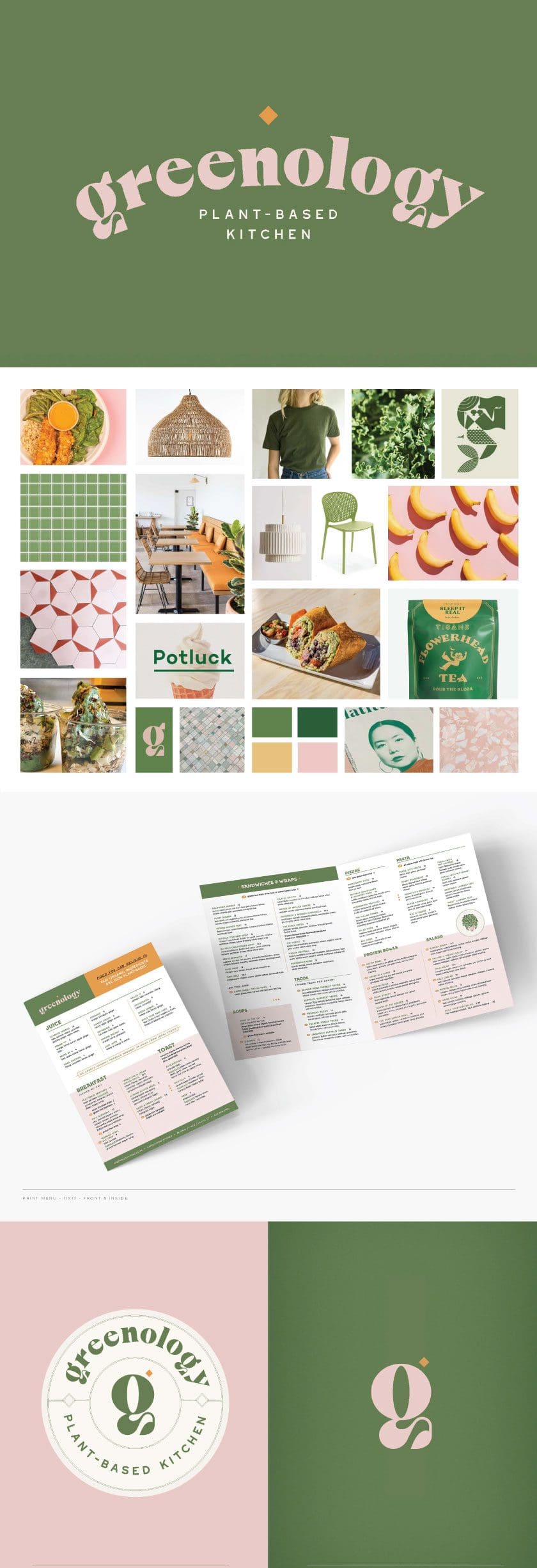 Greenology restaurant branding and design from a Nashville marketing company