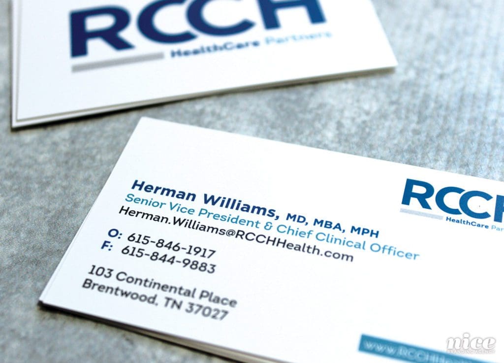 healthcare company business card design