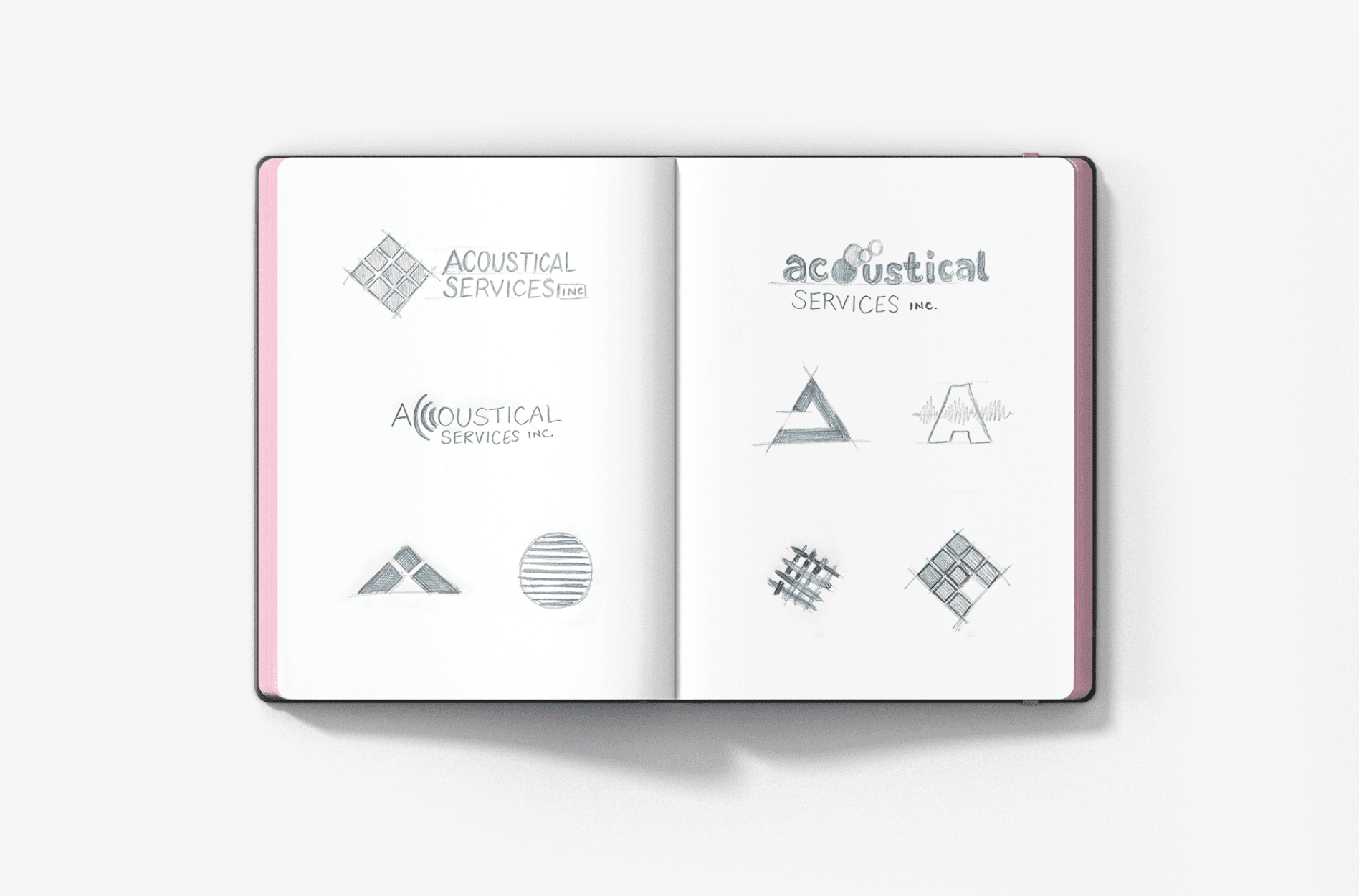 corporate logo brainstorm sketches