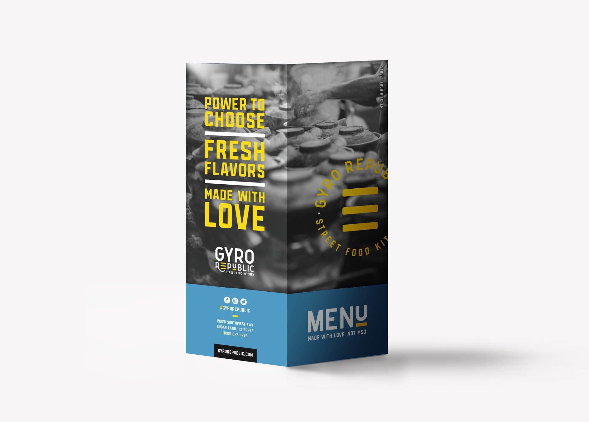 greek restaurant menu design