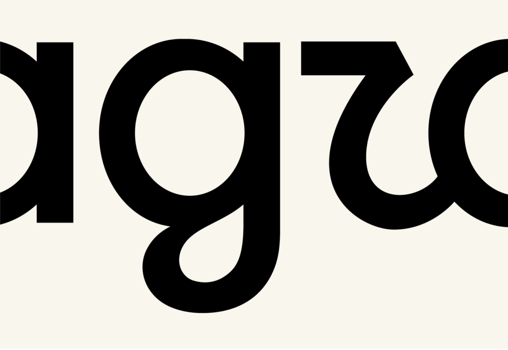 Zoomed-in new Instagram wordmark highlighting the “gr”