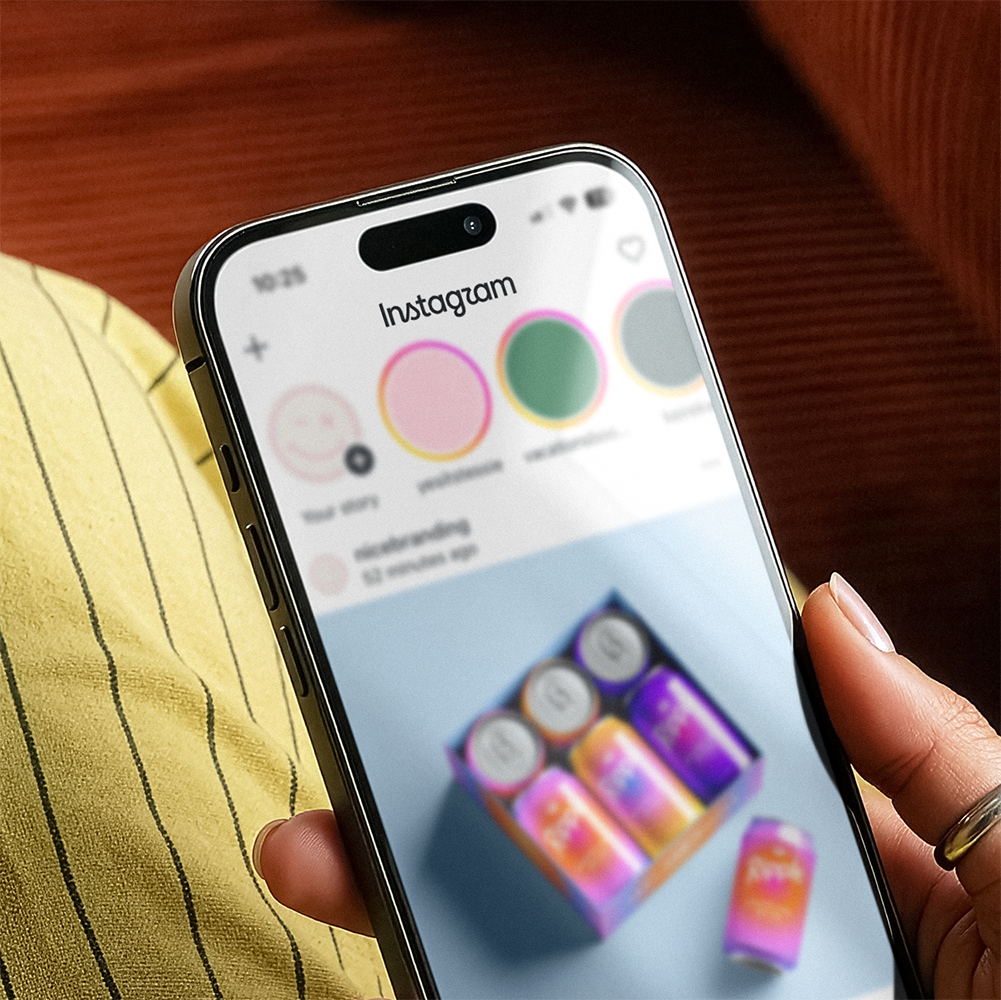 Instagram's new 2026 wordmark displayed on an iPhone