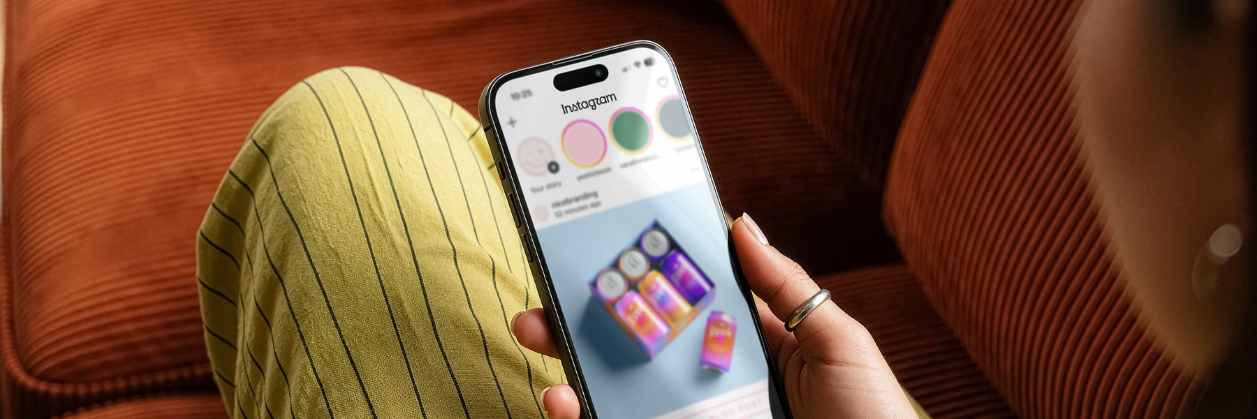 Instagram's new 2026 wordmark displayed in the Instagram app on an iPhone